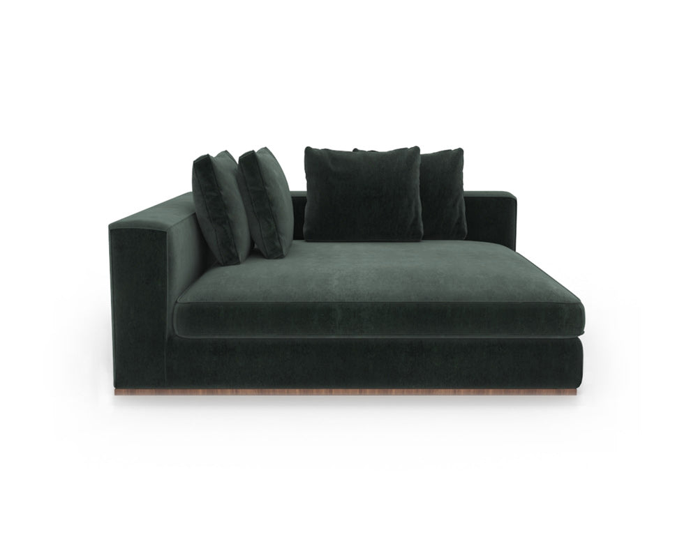 Caracole - Bello Corner Laf Chaise in Green - UPH-024-CHL1-A