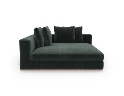 Caracole - Bello Corner Laf Chaise in Green - UPH-024-CHL1-A