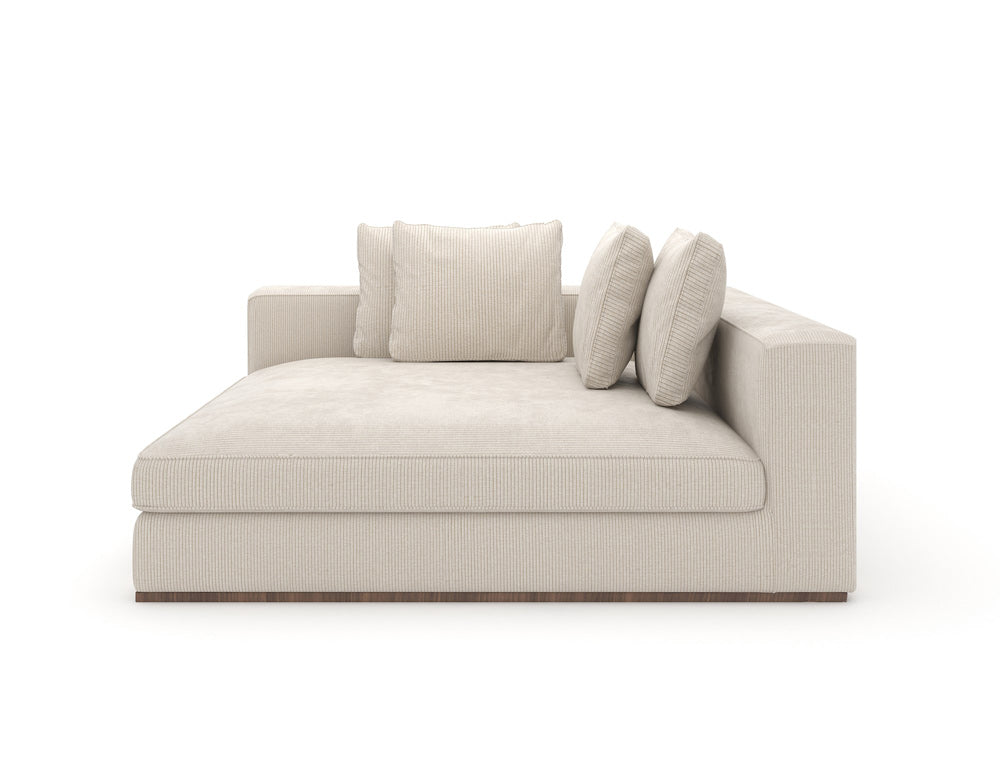 Caracole - Bello Corner Raf Chaise in White - UPH-024-CHR1-B