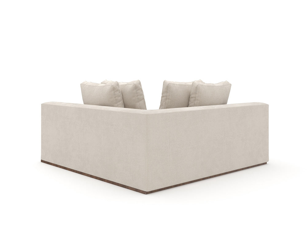 Caracole - Bello Corner Raf Chaise in White - UPH-024-CHR1-B