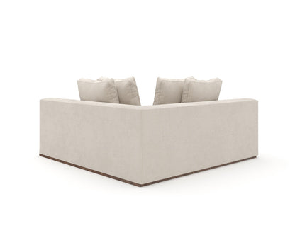 Caracole - Bello Corner Raf Chaise in White - UPH-024-CHR1-B