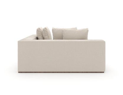 Caracole - Bello Corner Raf Chaise in White - UPH-024-CHR1-B
