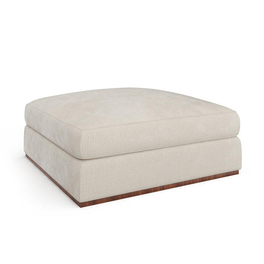 Caracole - Bello Ottoman in White - UPH-024-041-B veiw 1