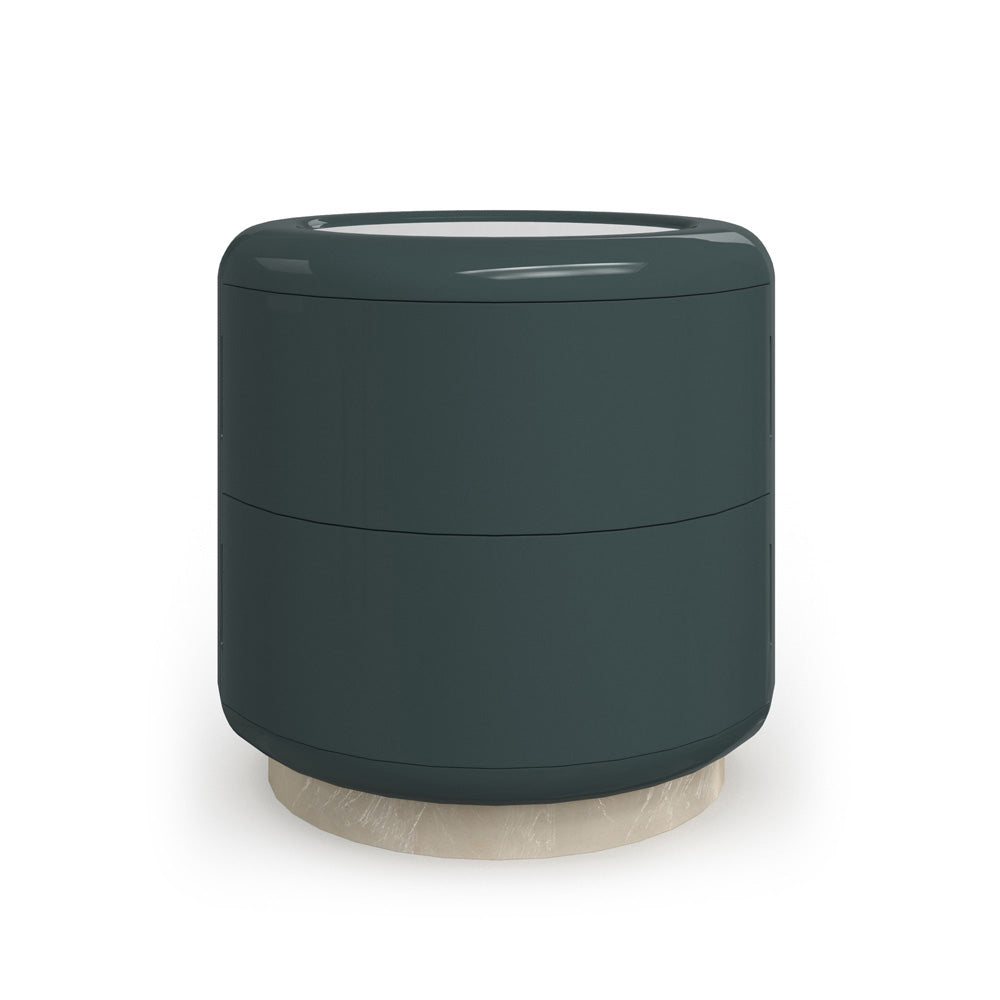 Caracole - Gelee Round Accent Table in Apatite Gloss - CLA-024-423