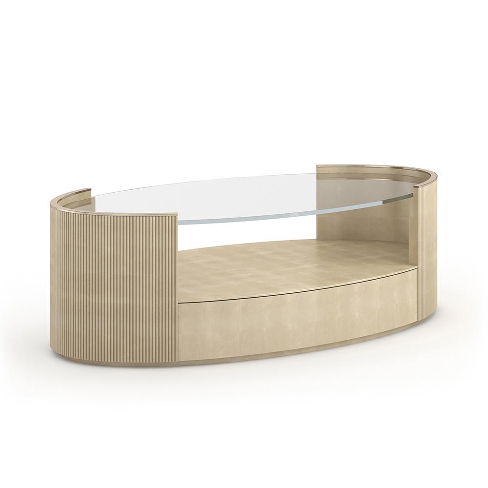 Caracole - Love Oval Cocktail Table  in Oracle-Whisper of Gold - CLA-024-4013 veiw 1