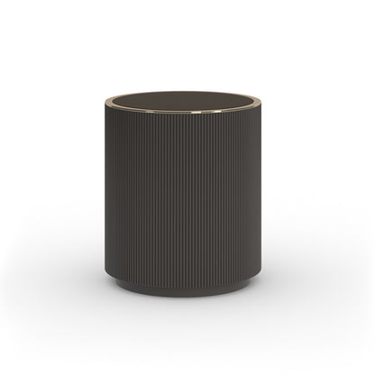 Caracole - Love Round End Table in Dark Chocolate-Whisper of Gold - CLA-024-418