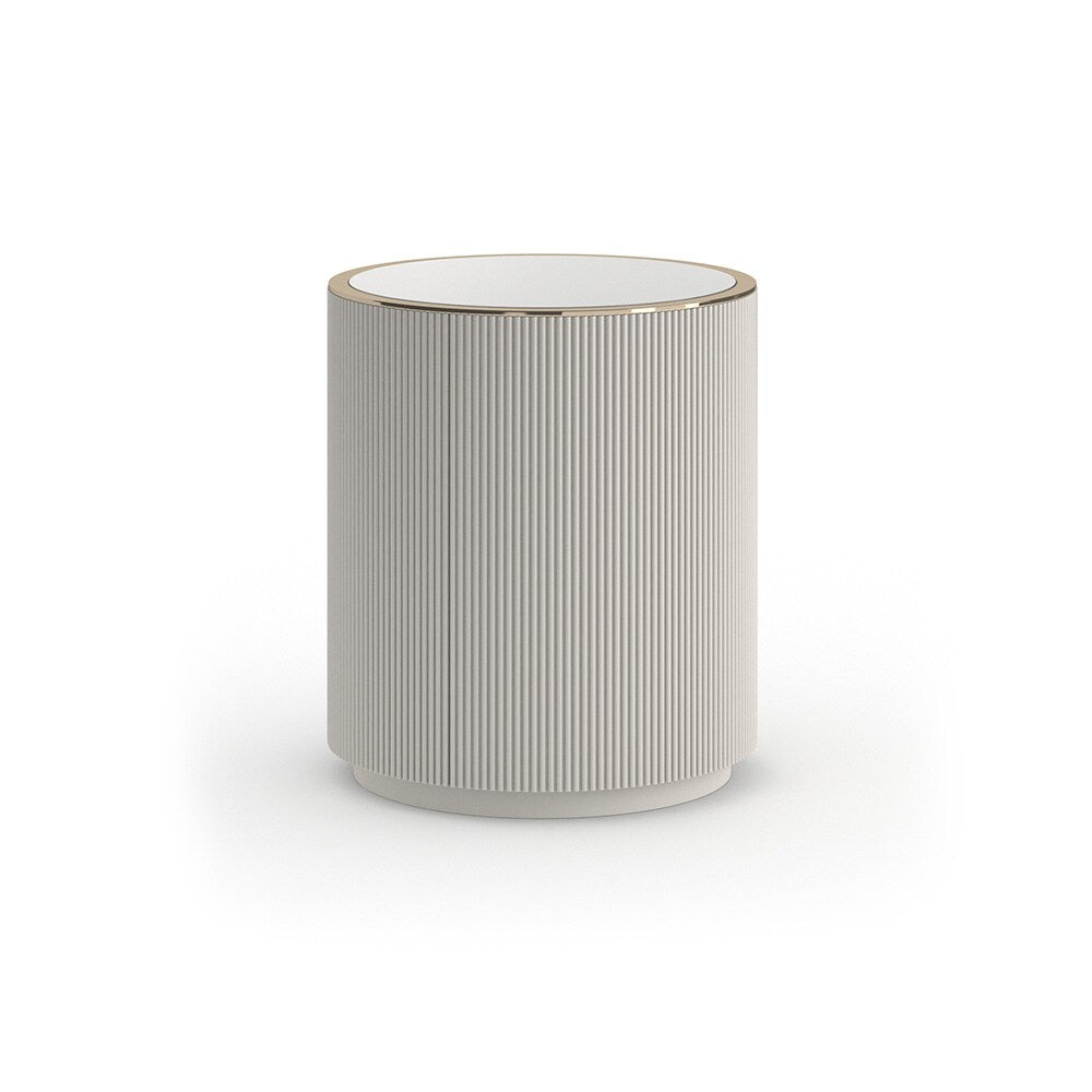 Caracole - Love Round End Table  in Matte Pearl - CLA-024-416 veiw 1