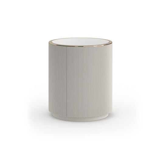 Caracole - Love Round End Table  in Matte Pearl - CLA-024-416 veiw 1