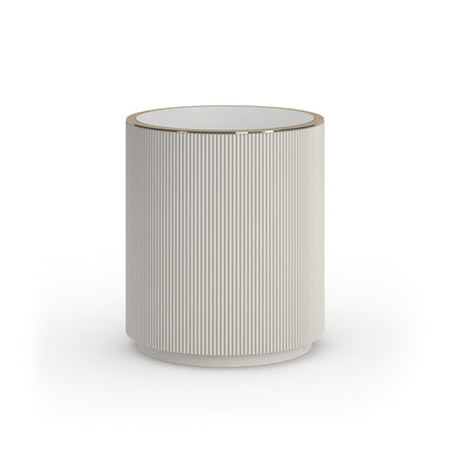 Caracole - Love Round End Table in Matte Pearl - CLA-024-416
