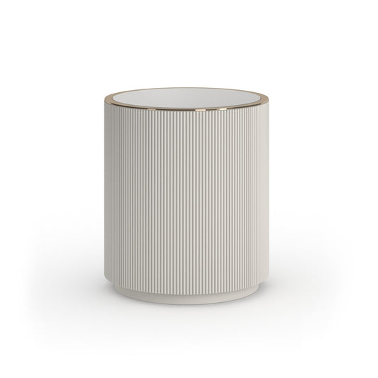 Caracole - Love Round End Table in Matte Pearl - CLA-024-416