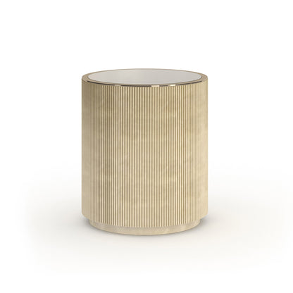 Caracole - Love Round End Table in Oracle-Whisper of Gold - CLA-024-417
