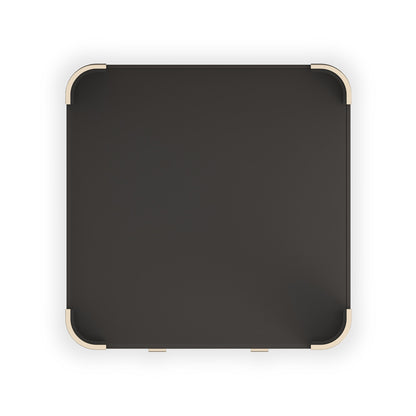 Caracole - Love Square Cocktail Table in Dark Chocolate-Whisper of Gold - CLA-024-4016