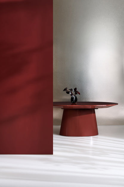 Caracole - Paragon Dining Table in Rouge Red Gloss - CLA-024-207