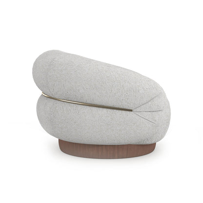 Caracole - Smoosh Swivel Chair in Gray - UPH-024-031-B