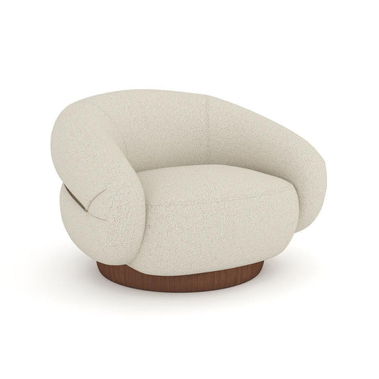 Caracole - Smoosh Swivel Chair in Ivory - UPH-024-031-A veiw 1