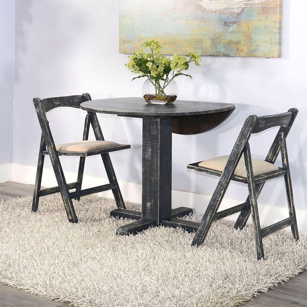 Sunny Designs - Black Sand Drop Leaf Table - 1001BS veiw 2