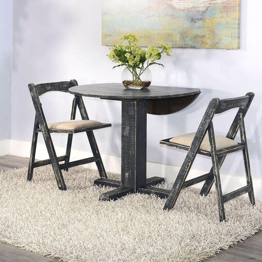 Sunny Designs - Black Sand Drop Leaf Table - 1001BS veiw 2