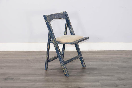 Sunny Designs - Folding Dining Chair - Blue - 1420OB veiw 2