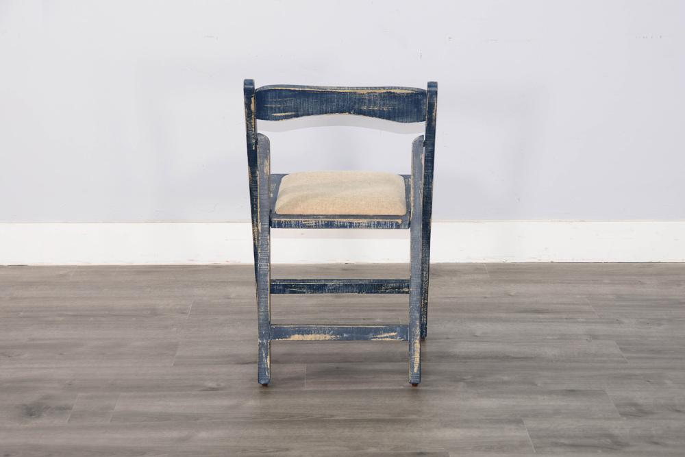 Sunny Designs - Folding Dining Chair - Blue - 1420OB veiw 3