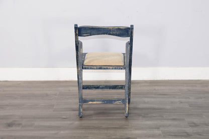 Sunny Designs - Folding Dining Chair - Blue - 1420OB veiw 3