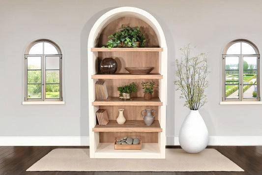 Sunny Designs - Logan Arched Bookcase - White - 2150MO veiw 2