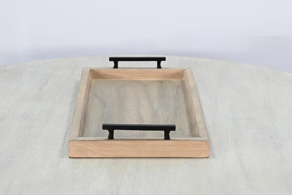 Sunny Designs - Rectangular Tessa Wood Dining Table Tray - Natural - 2151WE veiw 3