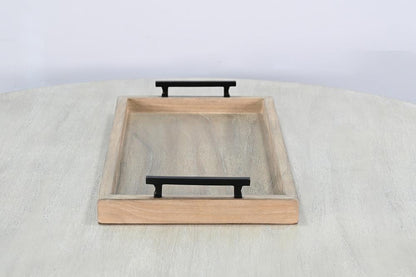 Sunny Designs - Rectangular Tessa Wood Dining Table Tray - Natural - 2151WE veiw 3