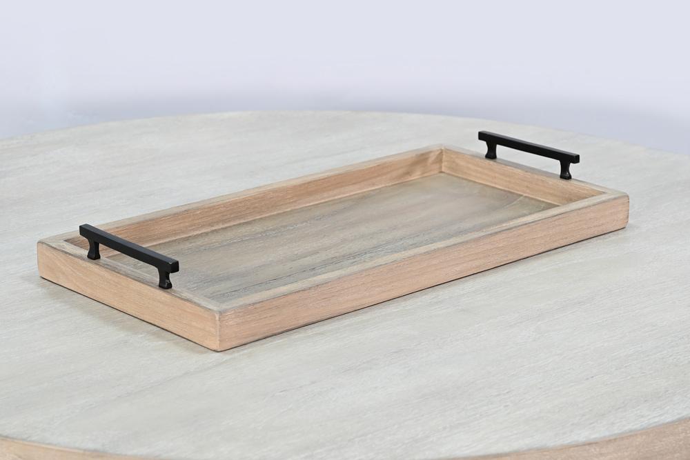 Sunny Designs - Rectangular Tessa Wood Dining Table Tray - Natural - 2151WE veiw 4