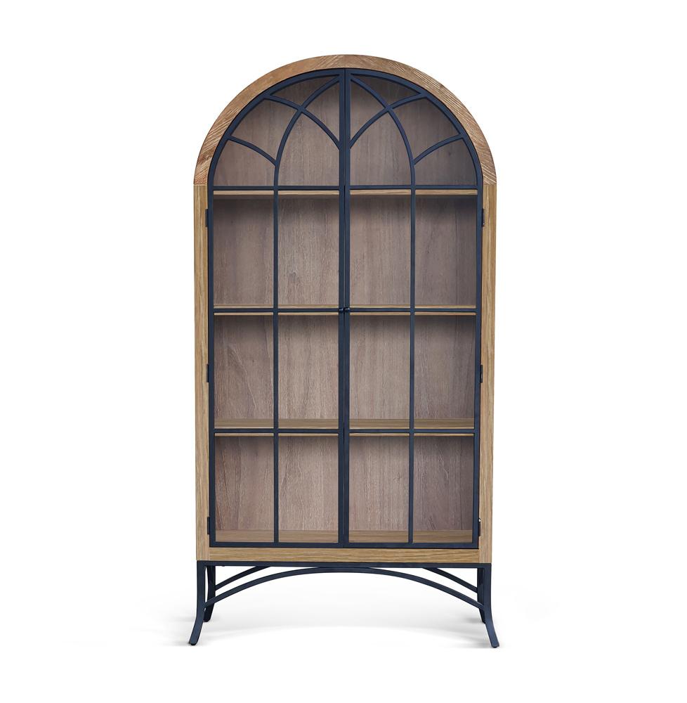 Sunny Designs - Ella Glass Display Cabinet - Oak - 2153OG veiw 1
