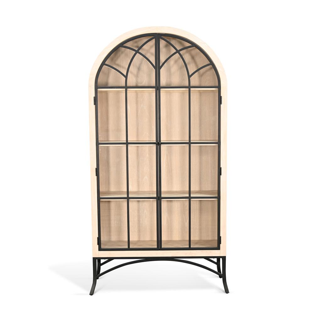 Sunny Designs - Ella Glass Display Cabinet - Off White - 2153BO veiw 1