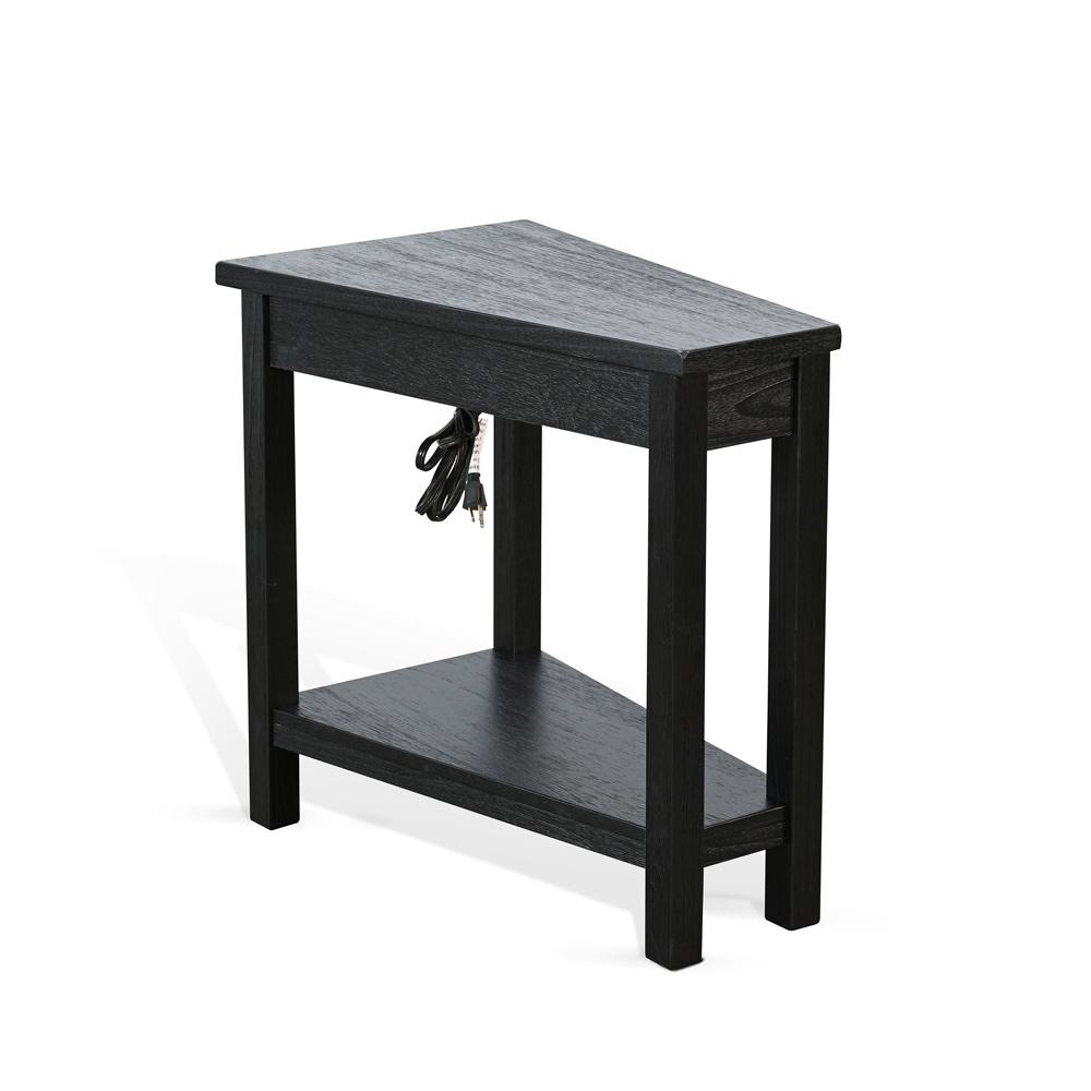 Sunny Designs - Chair Side Table with Power Strip - Black - 2226UM-P veiw 1