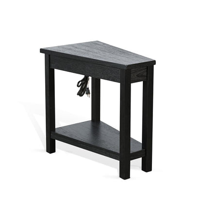 Sunny Designs - Chair Side Table with Power Strip - Black - 2226UM-P veiw 2