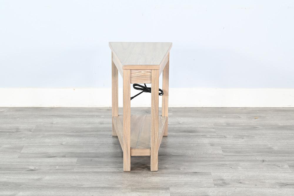 Sunny Designs - Chair Side Table with Power Strip - Natural - 2226WE-P veiw 4