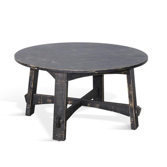 Sunny Designs - Marina Farmhouse Mahogany Wood Coffee Table in Black Sand - 3172BS-C veiw 1