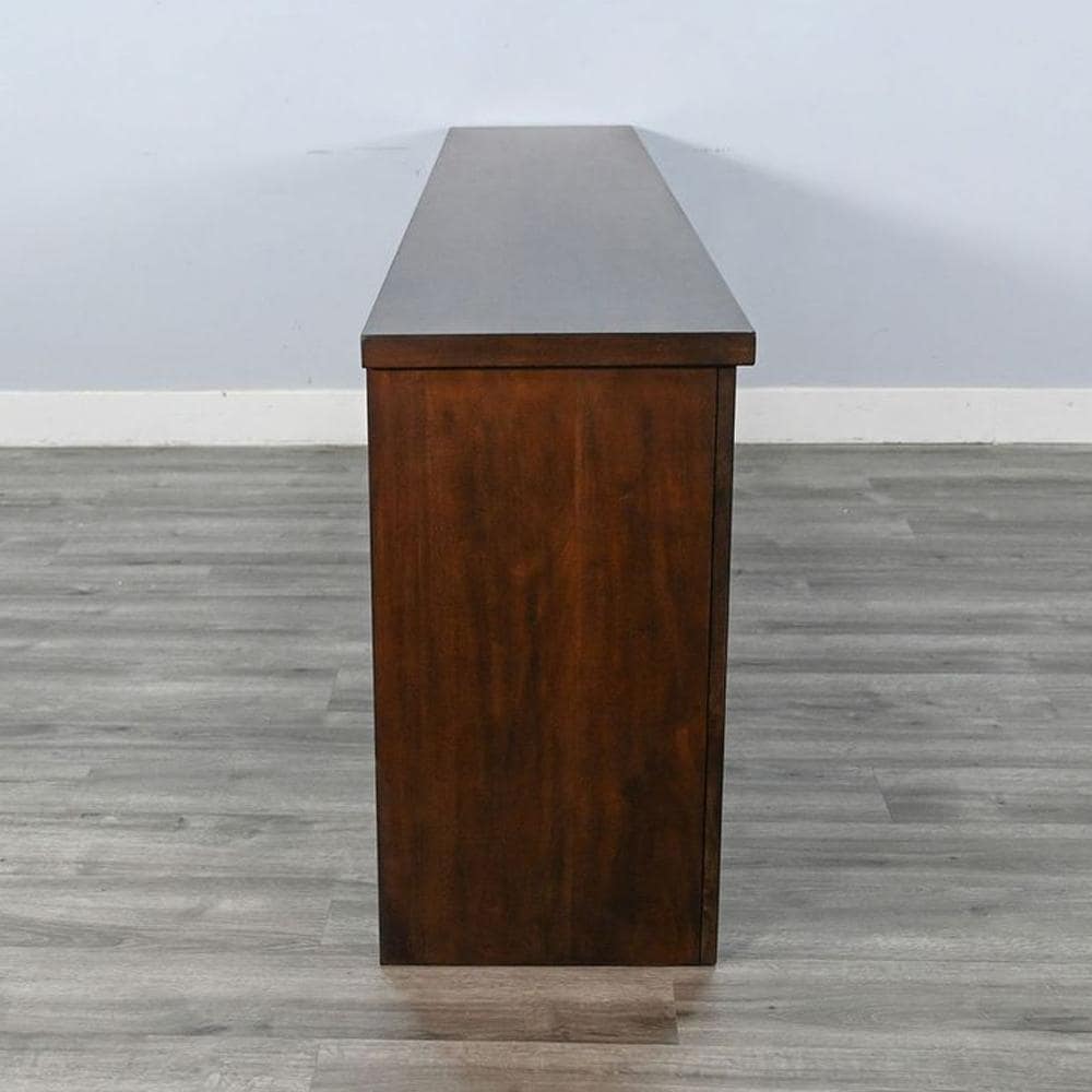 Sunny Designs - 98in Media Console with Electric Fireplace - Dark Brown - K3662CB-98C veiw 3