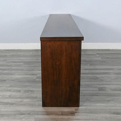 Sunny Designs - 98in Media Console with Electric Fireplace - Dark Brown - K3662CB-98C veiw 3