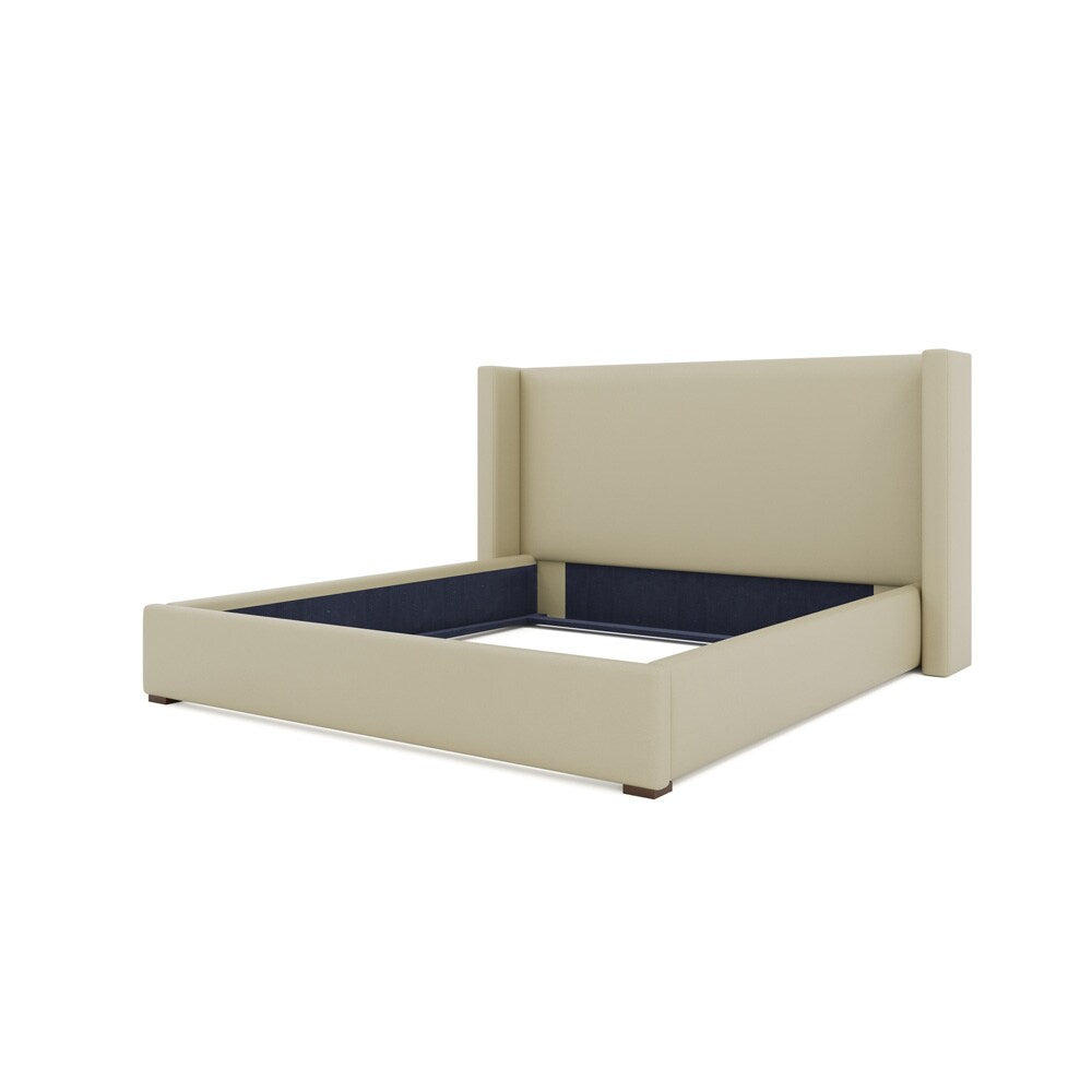 Nativa Interiors - Aylet Plain Eco-Leather Low 47in California King Cream Bed - BED-AYLET-PL-LOW-CA-VIN-CREAM veiw 4