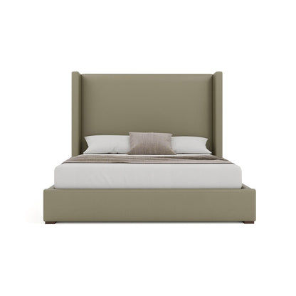 Nativa Interiors - Aylet Plain Eco-Leather Medium 67in King Stone Bed - BED-AYLET-PL-MID-KN-VIN-STONE veiw 3