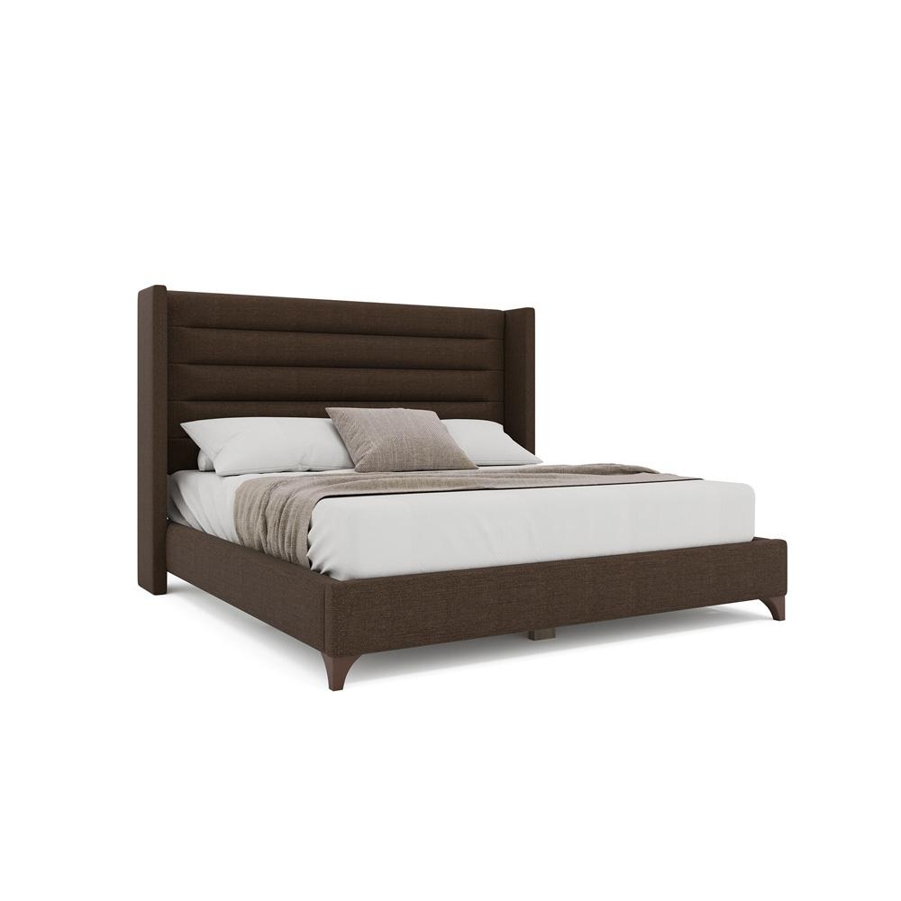 Nativa Interiors - Megan Horizontal Channel King Bed Brown - BED-MEGAN-HC-KN-PF-BROWN veiw 1