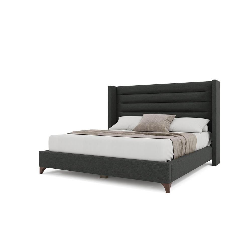 Nativa Interiors - Megan Horizontal Channel King Bed Charcoal - BED-MEGAN-HC-KN-PF-CHARCOAL veiw 2