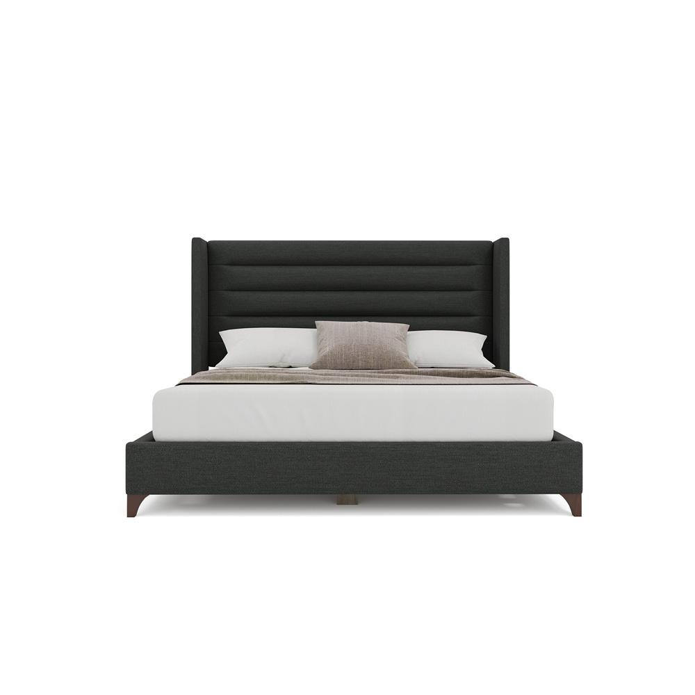 Nativa Interiors - Megan Horizontal Channel King Bed Charcoal - BED-MEGAN-HC-KN-PF-CHARCOAL veiw 3