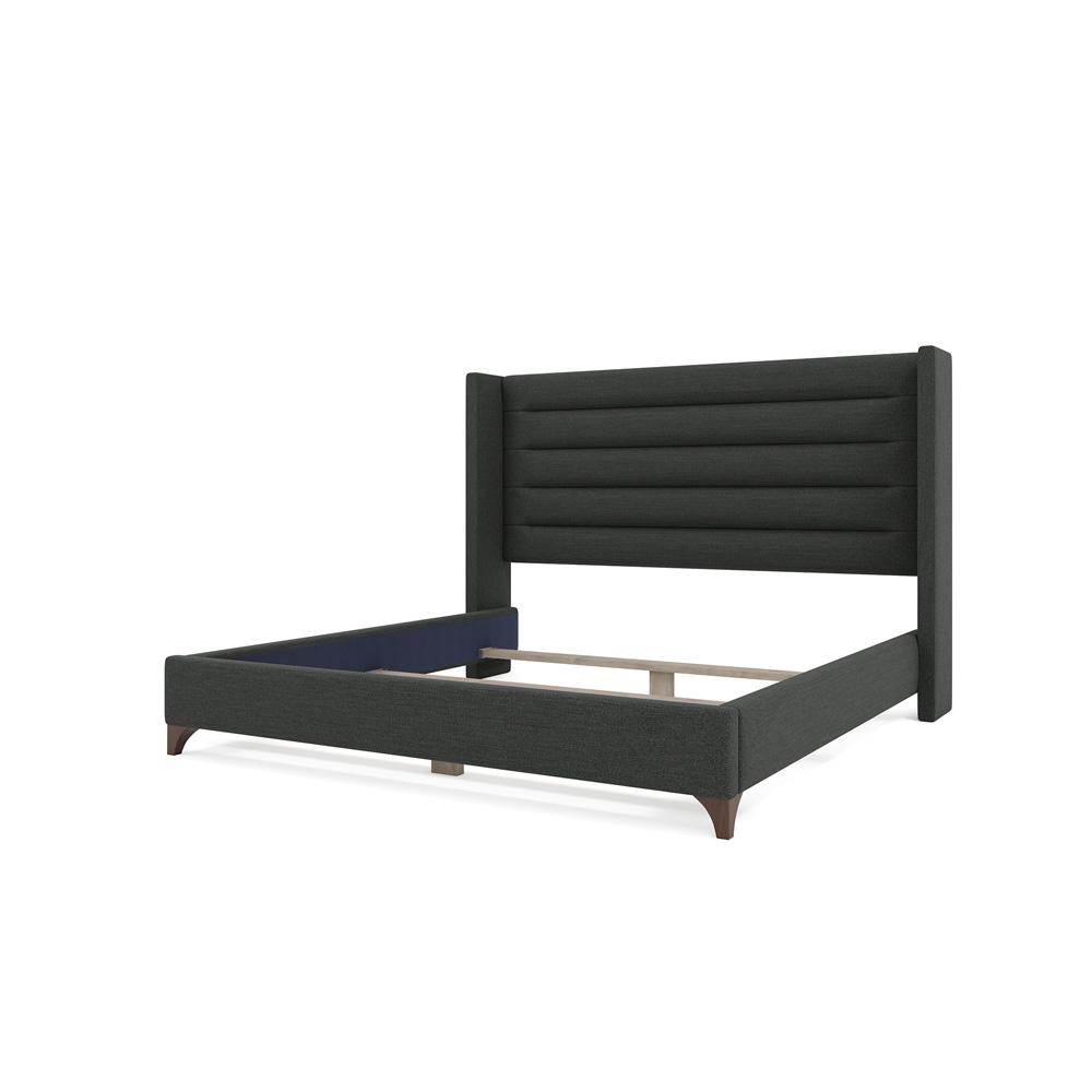 Nativa Interiors - Megan Horizontal Channel King Bed Charcoal - BED-MEGAN-HC-KN-PF-CHARCOAL veiw 4