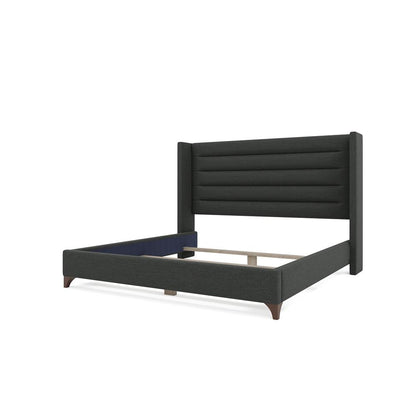 Nativa Interiors - Megan Horizontal Channel King Bed Charcoal - BED-MEGAN-HC-KN-PF-CHARCOAL veiw 4