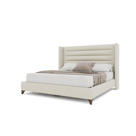 Nativa Interiors - Megan Horizontal Channel King Bed Off White - BED-MEGAN-HC-KN-PF-WHITE veiw 2