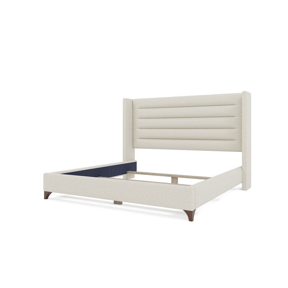 Nativa Interiors - Megan Horizontal Channel King Bed Off White - BED-MEGAN-HC-KN-PF-WHITE veiw 4