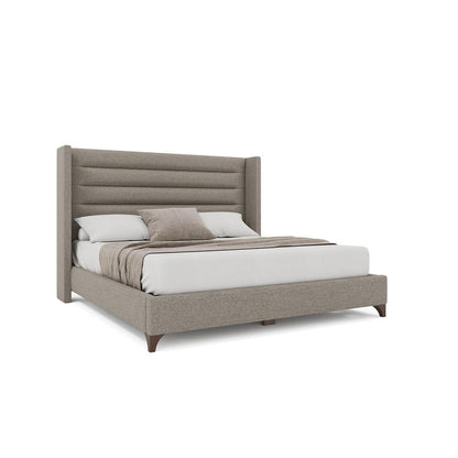 Nativa Interiors - Megan Horizontal Channel Queen Bed Grey - BED-MEGAN-HC-QN-PF-GREY veiw 1