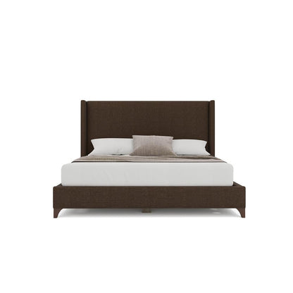 Nativa Interiors - Megan Classic Plain King Bed Brown - BED-MEGAN-PL-KN-PF-BROWN veiw 3