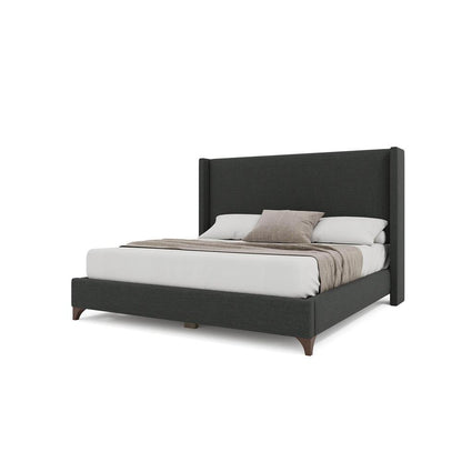 Nativa Interiors - Megan Classic Plain King Bed Charcoal - BED-MEGAN-PL-KN-PF-CHARCOAL veiw 2