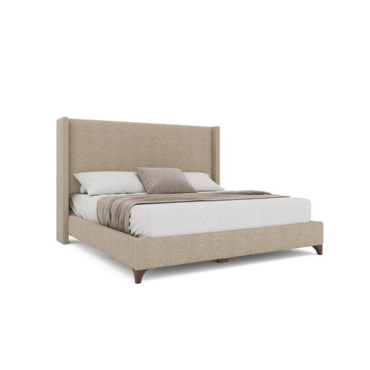 Nativa Interiors - Megan Classic Plain King Bed Flax - BED-MEGAN-PL-KN-PF-FLAX veiw 1