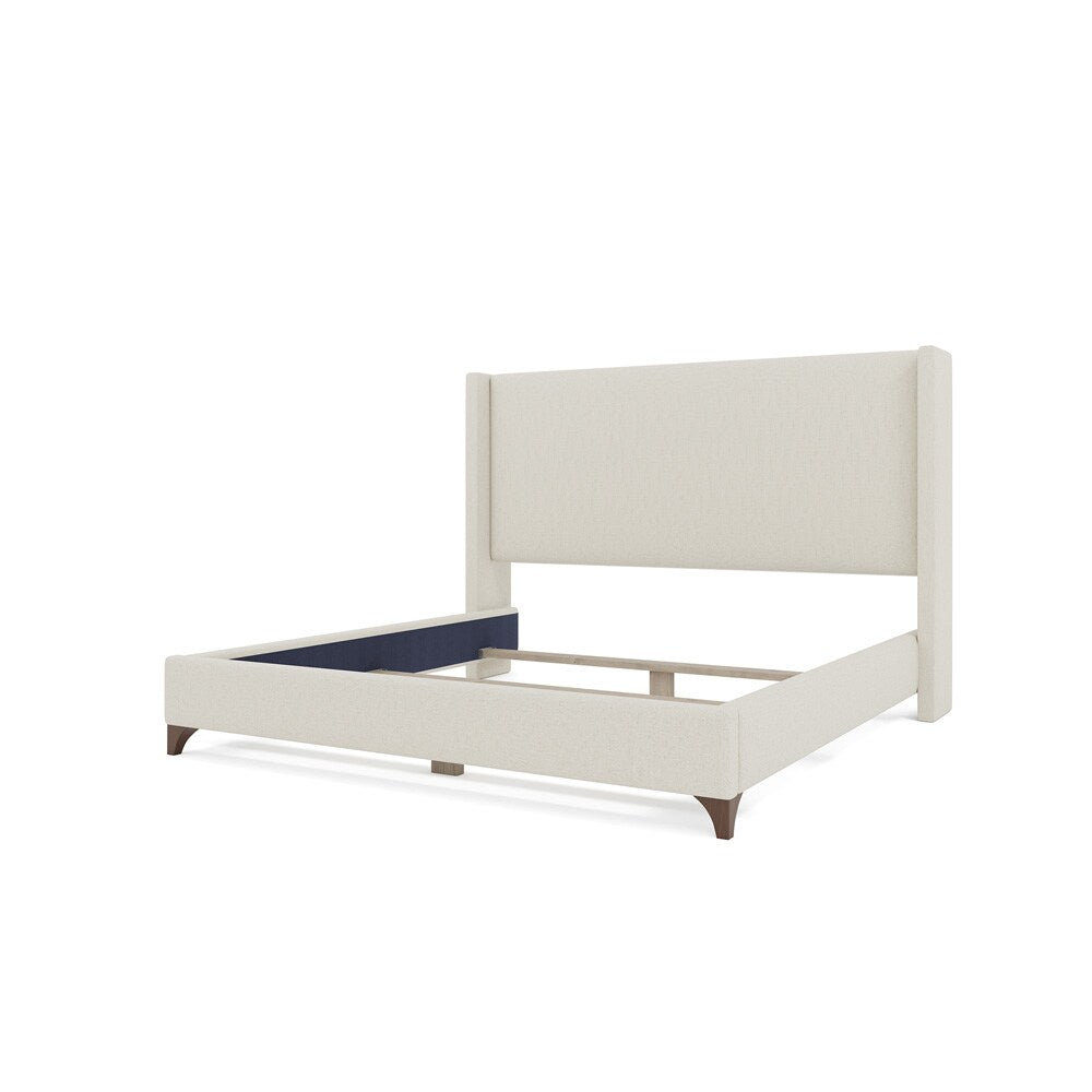 Nativa Interiors - Megan Classic Plain King Bed Off White - BED-MEGAN-PL-KN-PF-WHITE veiw 4
